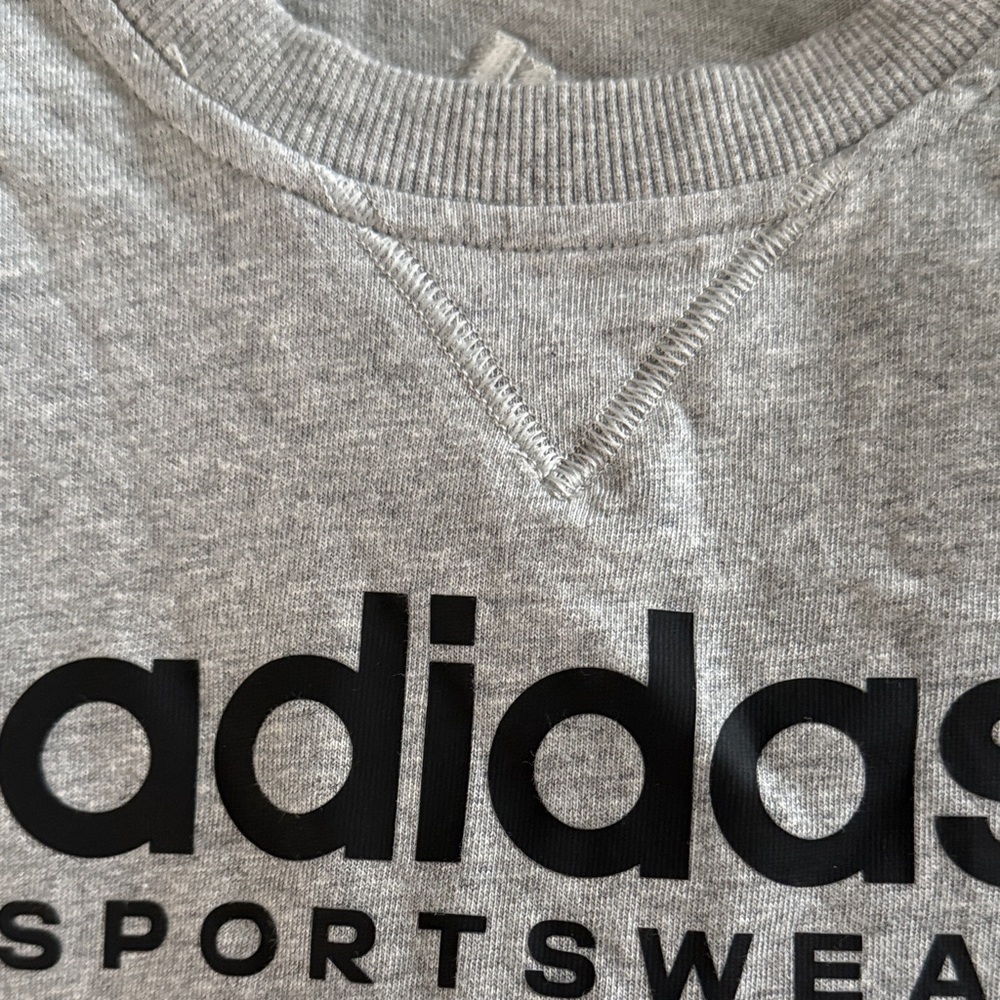 Adidas Heather Gray Crewneck Top - Picture 3 of 4